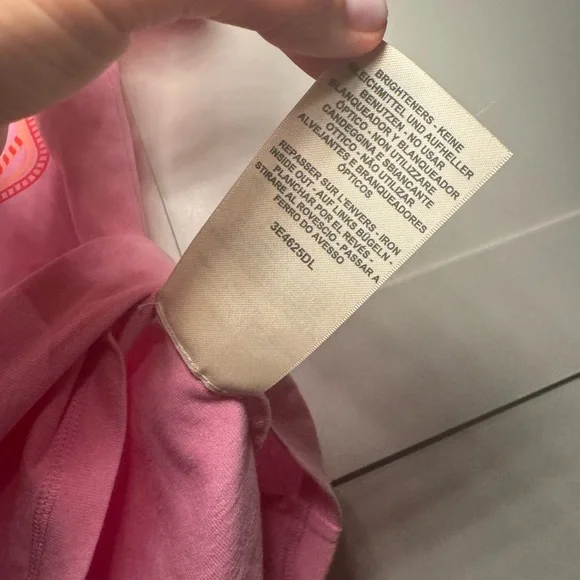 Hermes Pink T-Shirt with Orange Logo size 36 like new - Picture 5 of 5